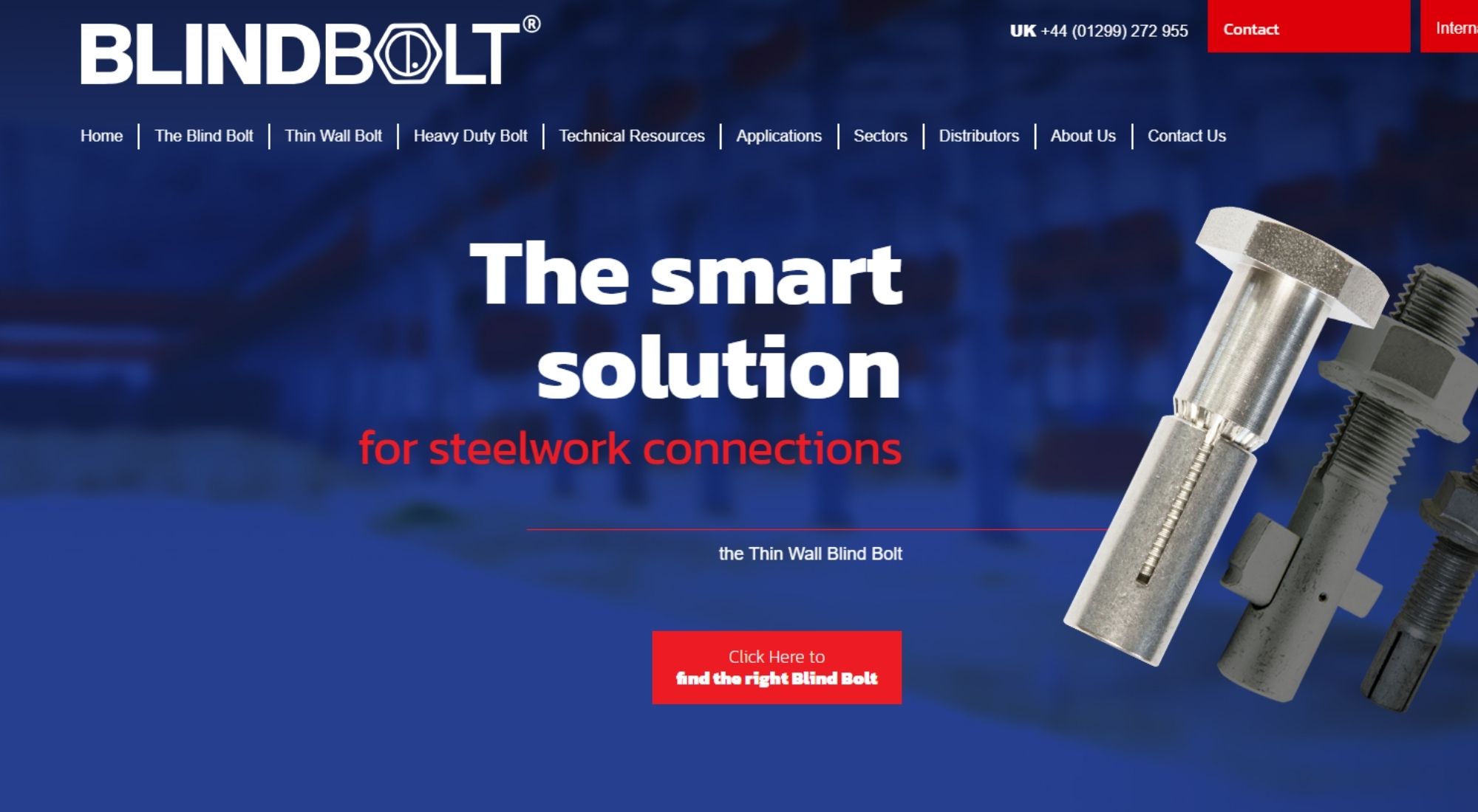 Blind Bolt website copywriting example