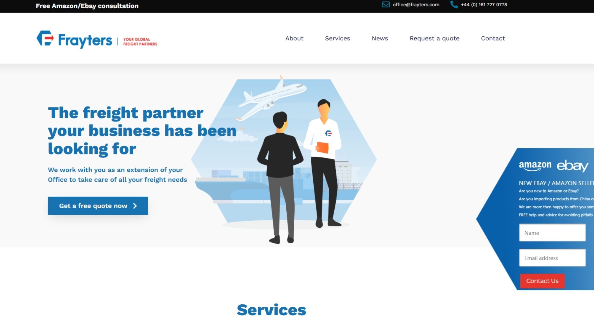 Frayters website copywriting example