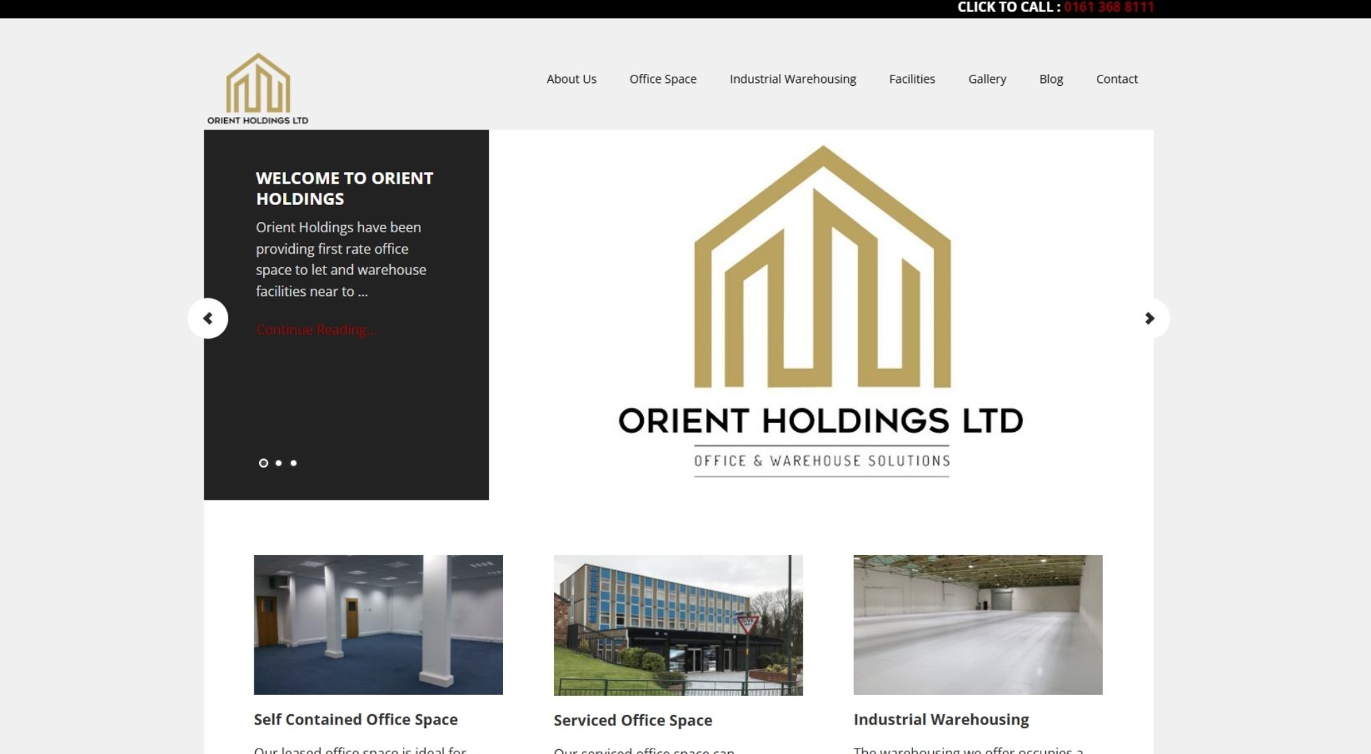 Orient Holdings website copywriting example