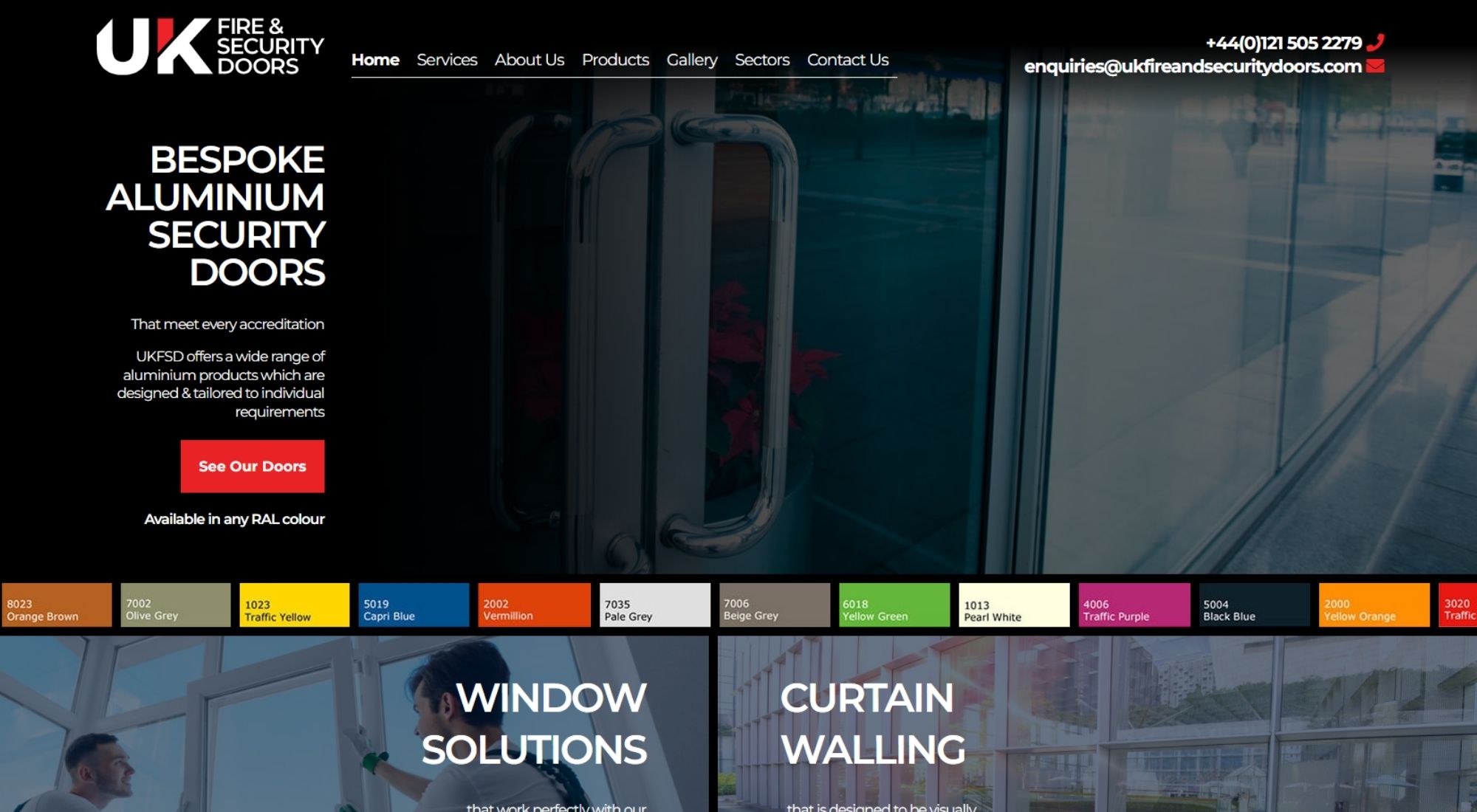 UK Fire & Security Doors website copywriting example
